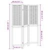 vidaXL Kamerscherm met 3 panelen massief paulowniahout donkerbruin