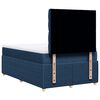 vidaXL Boxspring met matras stof blauw 120x200 cm
