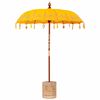 vidaXL Balinese parasol met basis Geel 185 x 185 x 260 cm