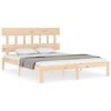 vidaXL Bedframe met hoofdbord massief hout