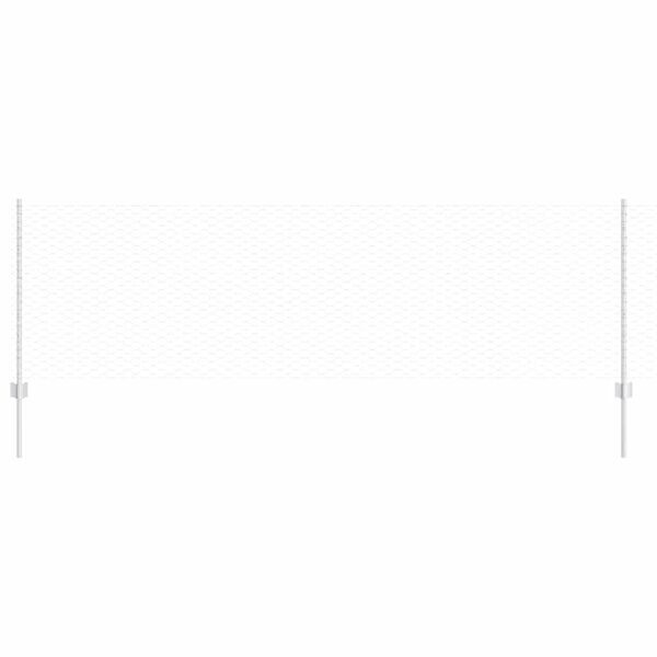 vidaXL Hek met Paal Zilver 0,8 x 50 m Staal