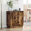 vidaXL LED Sideboard Gerookt eiken 71 x 34,5 x 75 cm Bewerkt hout