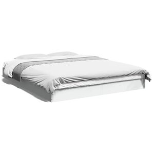 vidaXL Bedframe zonder matras 160x200 cm spaanplaat wit