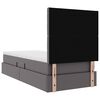 vidaXL Opslag bed met matras met hoofdeinde Grijs 90 x 190 cm Nep Leer