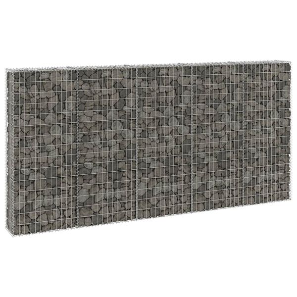 vidaXL Schanskorfmuur met deksels 300x30x150 cm gegalvaniseerd staal