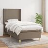 vidaXL Boxspring met matras stof taupe 80x200 cm