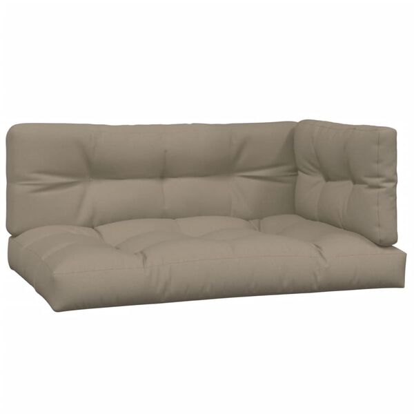 vidaXL 4-delige Loungeset pallet met kussens massief acaciahout