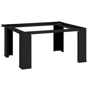vidaXL Wasmachineverhoger Zwart 64 x 55 x 32,5 cm Staal