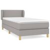 vidaXL Boxspring met matras stof lichtgrijs 80x200 cm
