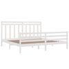 vidaXL Bedframe massief hout wit 200x200 cm