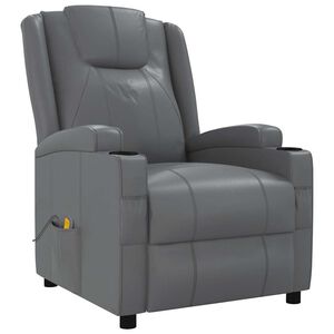 vidaXL Massagestoel kunstleer antracietkleurig