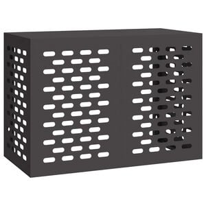 vidaXL Airconditioner hoes Zwart 100 x 50 x 70 cm Gegalvaniseerd staal