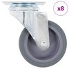vidaXL 8 st Zwenkwielen 75 mm
