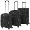 vidaXL Trolleyset zwart 3-delig