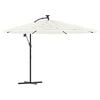 vidaXL Parasol met stalen paal 269x269x235 cm wit