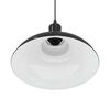 vidaXL Hanglamp in hoogte verstelbaar E27 Ø31 cm metaal glanzend zwart
