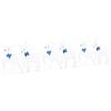 vidaXL LED Rendieren 6 st Wit 45 x 19 x 65 cm Stof