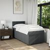 vidaXL Boxspring met matras stof donkergrijs 80x200 cm