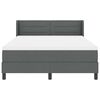 vidaXL Boxspringbed met matras Donkergrijs 200 x 140 cm Polyester