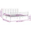 vidaXL Bedframe met hoofdbord massief hout grijs 200x200 cm