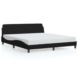vidaXL Bedframe "Dover" stof zwart 180x200 cm