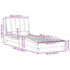 vidaXL Bedframe zonder matras "Hanko" 80x200 cm stof donkergrijs