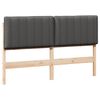 vidaXL Gestoffeerd hoofdbord Bruin en Donkergrijs 160 cm
