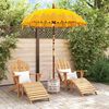 vidaXL Balinese parasol met basis Geel 185 x 185 x 260 cm
