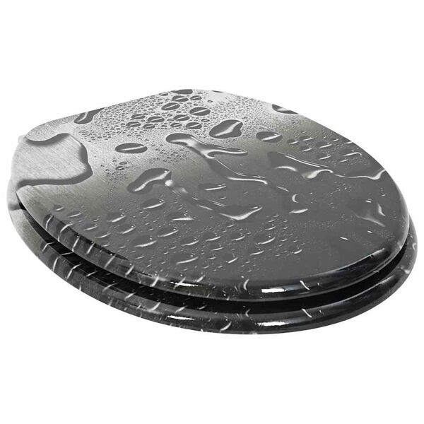 vidaXL Zachte sluit toiletbril Grijs 44 x 38 cm MDF-plaat