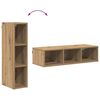 vidaXL Hangkast Artisan Eiken 20 x 29,5 x 80 cm Bewerkt hout