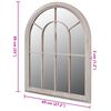 vidaXL Tuinspiegel rustiek boogvormig 69x89 cm