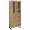 vidaXL Hoge kast 2 pcs Artisan Eiken 69,5 x 34 x 180 cm Bewerkt hout