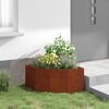 vidaXL Hoek Plantbak Roestig 60 x 60 x 35 cm Cortenstaal