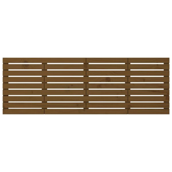 vidaXL Hoofdbord wandmontage 166x3x63 cm grenenhout honingbruin