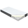 vidaXL Boxspring stof donkergrijs 90x200 cm