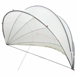 vidaXL Pooldome 500 x 500 x 236 cm 185T polyester met PU-coating