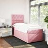 vidaXL Boxspring met matras fluweel roze 80x200 cm