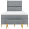 vidaXL Boxspring bed met matras Lichtgrijs 120 x 190 cm Stof