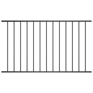vidaXL Schuttingpaneel Woerden gepoedercoat staal 163x100 cm zwart