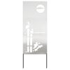 vidaXL Tuin Privacy Screen Fretwerk Zilver 50 x 140 cm Roestvrij staal