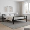 vidaXL Bedframe metaal zwart en wit 120x200 cm