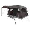 vidaXL Tunneltent 10-persoons Bruin Grijs Polyester en staal