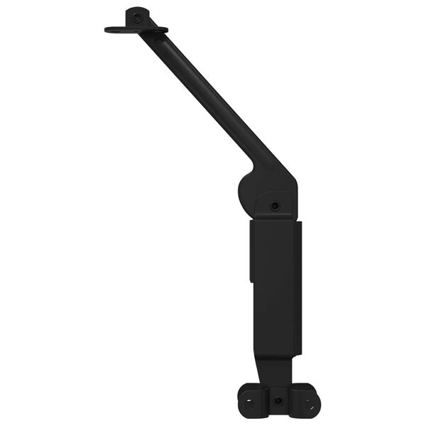 vidaXL Deksel ondersteunend scharnier 12 pcs Zwart 192 x 32 x 50 mm