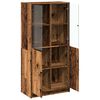 vidaXL Hoge kast met deuren 68x37x142 cm bewerkt hout oud houtkleurig