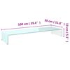 vidaXL TV-meubel/monitorverhoger 100x30x13 cm glas groen