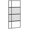vidaXL Schuifdeur 102,5x205 cm gehard glas en aluminium zwart