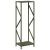 vidaXL Brandhoutrek 34x25x100 cm koudgewalst staal olijfgroen