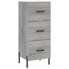 vidaXL Dressoir 34,5x34x90 cm bewerkt hout grijs sonoma eikenkleurig