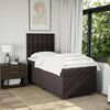 vidaXL Boxspring met matras stof donkerbruin 90x190 cm