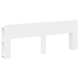 vidaXL Hoofdeinde kas met opslag Wit Bewerkt hout